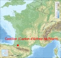 localisation mairie de Castillon (Canton d'Arthez-de-Béarn)